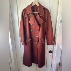 Vintage Forecaster of Boston trench coat, rust color, size 7/8 fits larger
